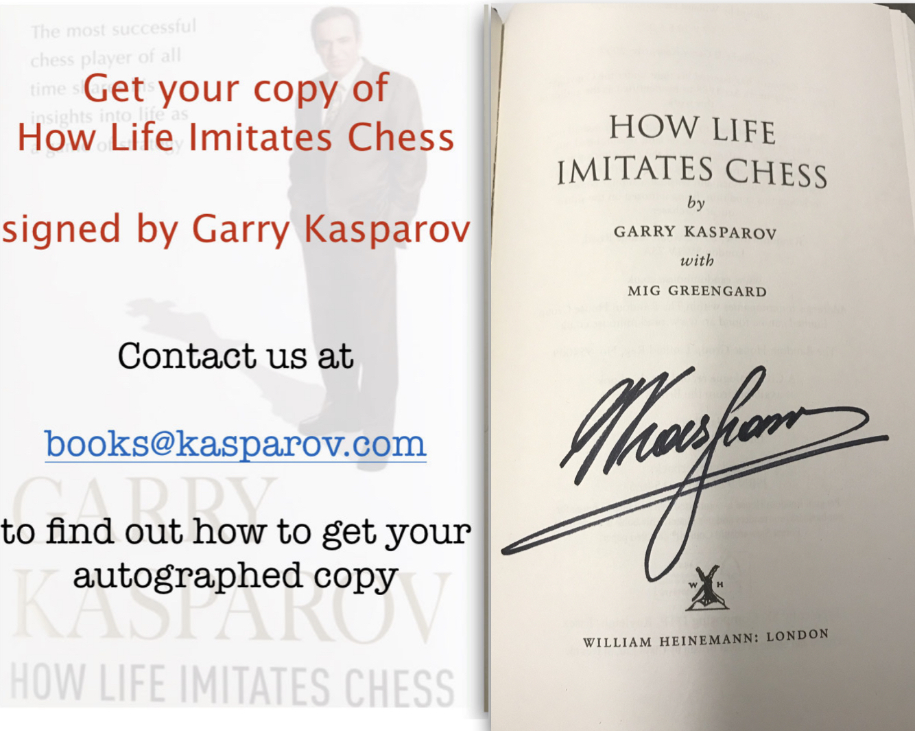 Livro how life imitates chess de garry kasparov (inglês)