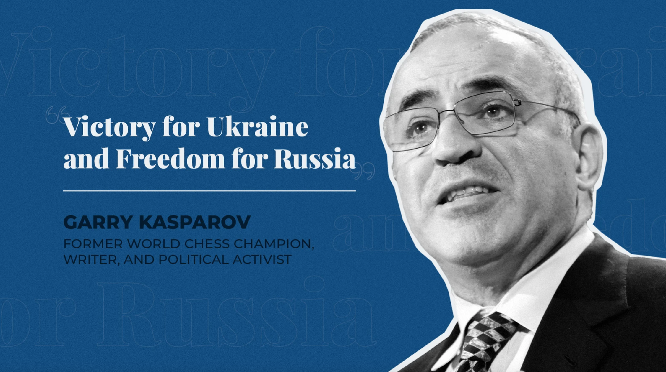 O Conflito Rússia x Ucrânia na visão de Garry Kasparov 